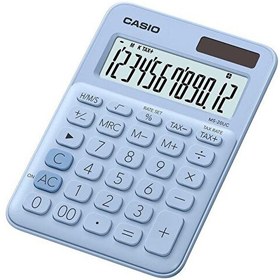 Resim Casio MS-7UC-LB 10 Haneli Masaüstü Mavi Hesap Makinesi 
