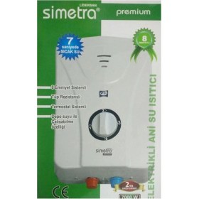 Resim Simetra Premium Elektrikli Şofben Ani Su Isıtıcı 8 Emniyetli SMT120095 