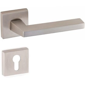 Resim Doğanlar Parma Saten Rozetli Kapı Kolu Takım-yale Kol 