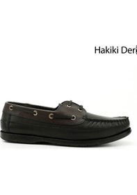Resim Gönderi(R) Gönderi R Erkek Siyaha Kahve Bağcıklı Kauçuk Taban Hakiki Deri Ayakkabı Ddma30726490 Siyah - Kahverengi 