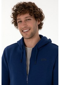Resim U.S. Polo Assn. Erkek Regular Fit İndigo Şardonlu Örme Hırka 50313755-VR028 