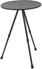 Resim Hztyyier Yuvarlak katlanabilir kamp masası, kullanımı kolay, geri çekilebilir, uzun ömürlü, taşınabilir piknik kamp masası, alüminyum alaşım, kendi kendine sürüş için (mat siyah) 