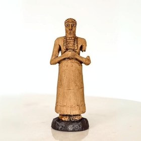 Resim Tell Asmar Kırık Kollu Figür - Dua Eden Sümer Erkek Heykeli | Eksiklikteki Ruhaniyet Temsili | El Yapımı Mezopotamya Replikası | ArkeoArt Koleksiyon 