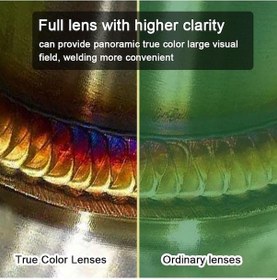 Resim Didadodo Büyük Görünümlü Gerçek Renkli Otomatik Kararan Kaynak Yüz Maskesi 130 Santigrat Yüksek, Güvenli Alternatif 