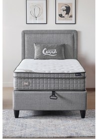 Resim Melisa Tek Kişilik Sandıklı Baza Antibakteriyel Ortopedik Paket Yaylı Visco Yatak 3 Lü Set 100 x 200 