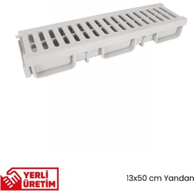 Resim Gama Su Kanalı - Plastik Izgaralı - Yan Çıkışlı (13x50 cm) 