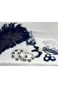 Resim GÜRLEK TEKSTİL Laçivert 54 Parça Lüks Kına Gecesi Kına Malzemeleri Seti GRLK 