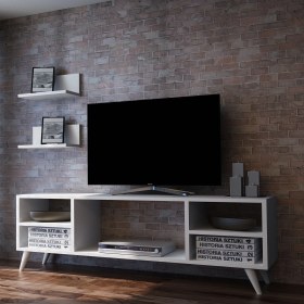 Resim EvModüler Power Ranza + Masa 005-01 Beyaz Beyaz 