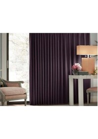 Resim Açık Mürdüm Blackout Karartma Fon Perde Güneşlik Pilesiz Extraforlu Düz Dikim-açık Mürdüm Açık Mürdüm 