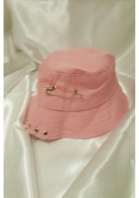 Resim Şapka Bucket Şapka Balıkçı Kova Şapka Unisex Yuvarlak Şapka Açık Lila Zincir Piercing Li ÇoK Renkli Çok Renkli 