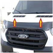 Resim Servetoto Ford Transit Krom Ön Kaput Havalandırma Izgarası 2 Parça P.Çelik 2019 ve Üzeri 