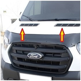 Resim Servetoto Ford Transit Krom Ön Kaput Havalandırma Izgarası 2 Parça P.Çelik 2019 ve Üzeri 