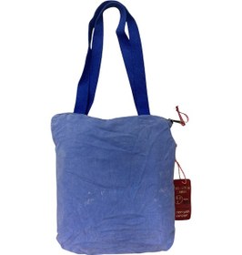 Resim Vintage Renkli Etnik Orta Boy Plaj Günlük Kadın Kol Omuz Çantası 27cm X 33cm Mavi 