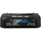 Resim Praise6 Açık Kişisel Araba Parçası Dekorasyon B Için LCD Zaman Tarih Araç Içi Sıcaklık Göstergesi ile Araç Güneş Dijital Saat (Yurt Dışından) 