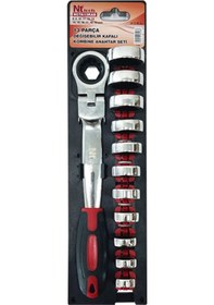 Resim Nt Tools Ncta13kas Değişebilir Kafalı Mafsallı Kombine Anahtar Seti 13 Parça 