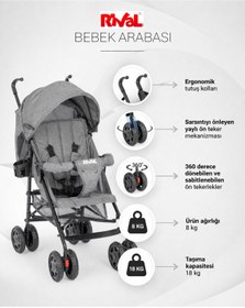 Resim Rival Rv129 Oslo Tam Yatar Baston Bebek Arabası 