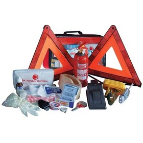 Resim Tüvtürk Onaylı Lüks Trafik Seti Ve Ilk Yardım Seti Özel Çanta N11.693 