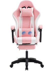 Resim Fashcolle Pink Star Işıklı - Masaj Özellikli Oyuncu Koltuğu Pembe-beyaz 