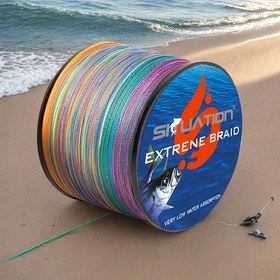 Resim SHUATION 4X Örgülü PE Balıkçılık Hattı - 1000m / 3280ft Yüksek Görünürlüklü Renk Kodlu, Ultra Güçlü Çekme Dayanımı ve Aşınmaya Dirençli Yem ve Tatlısu Tuzlu Su Balıkçılığı için 