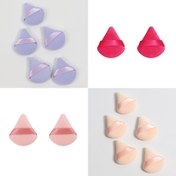 Resim 2/5 adet VelvetTouch Mini Üçgen Puf, Hipoalerjenik Su Reaktif PU, Kokusuz, Kontürleme, Göz ve Köşe Makyaj Uygulaması için 