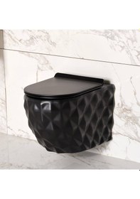 Resim Lena - Asma Klozet Siyah Kapak Dahil Outlet - Et-y7000s- Siyah 