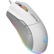 Resim Rampage SMX-R21 COMPACT Usb Pembe-Gri RGB Işıklı+Macro 7200dpi - 1000hz Gaming Oyuncu Mouse 