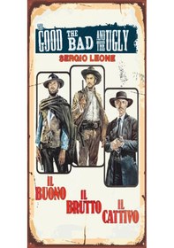 Resim iyi kötü çirkin sinema (10 CM X 20 CM) mini retro ahşap poster 