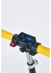 Resim Elektrikli Çocuk Scooter 130w 3 Kademe Hız Ayarlanabilir Gidon Uzun Menzil Koruma Seti Hediye Sarı 