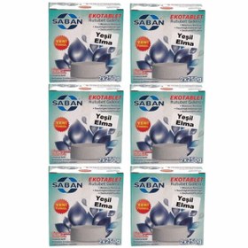 Resim Saban 6 Adet 2x250 gr Nem Alıcı Rutubet Giderici Yedek Tablet Yeşil Elma 