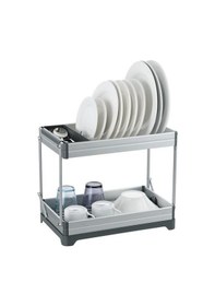 Resim Primanova Candia Katlanabilir İki Katlı Alüminyum Bulaşıklık D146 Gri 