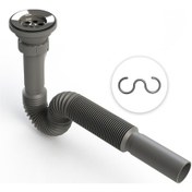 Resim Desiphon Körüklü Lavabo Sifonu Lüks Körüklü Lavabo Evye Sifonu 