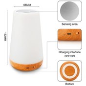 Resim Pazly K22824 Gece Lambası - Dokunmatik Kısılabilir Parlaklık, Beyaz Işık, Yatak Odası İçin 