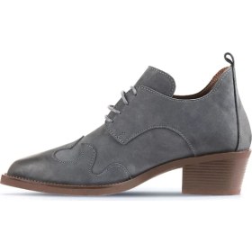 Resim Bueno Shoes Gri Nubuk Kadın Topuklu Bot 01WD4002 01WD4002 