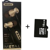 Resim Platoon MS-T5 Şarjlı MP3 Çalar Bluetooth Kulaklık + 16 GB Hafıza Kartı 