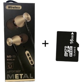 Resim Platoon MS-T5 Şarjlı MP3 Çalar Bluetooth Kulaklık + 16 GB Hafıza Kartı 
