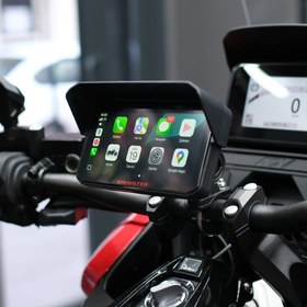 Resim KNMASTER MOTOPLAY 2000 – 6.25” 2K Çift Kameralı Kablosuz CarPlay & Android Auto Destekli Motosiklet Multimedya Ekranı 