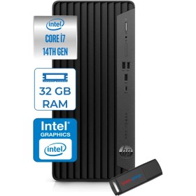 Resim Hp Pro Tower 400 G9 Intel Core I7 14700 32GB Ddr5 256GB SSD Freedos Intel® UHD Graphics 730 Masaüstü Bilgisayar 5V5M2ESF16 + Zetta USB Bellek 