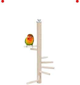 Resim NETWORK ART Ağaç Sopalı Döner Kuş Merdiveni Tüneği 30 cm 