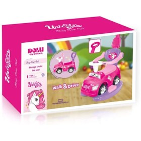 Resim Dolu Unicorn Pedalsız Araba Step Car 4 In 1 Walk & Drive 