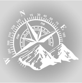 Resim habune Pusula özel yeni sticker Off Road 4X4 Beyaz 