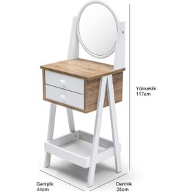 Resim Ayaklı Modern Makyaj Masası 