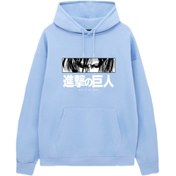 Resim VENHENA Attack On Titan Eren Yeager Bebe Mavi Kapüşonlu Sweatshirt - Hoodie 