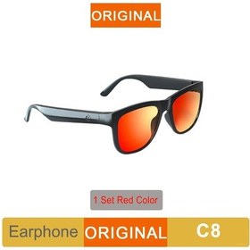 Resim C8 Akıllı Güneş Gözlüğü Kulaklık Hifi Stereo Müzik Bluetooth 5.0 Kablosuz Ku C8 Red 