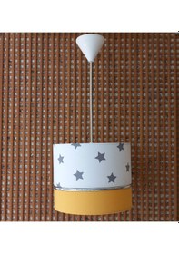 Resim 531 Yıldızlı Sarı Genç Bebek Ve Çocuk Odası Avize Sarkıt 