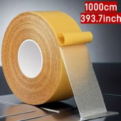 Resim Ağır Hizmet Tipi Çift Taraflı Bant, Süper Güçlü, Su Geçirmez Şeffaf Yapıştırıcı Fiberglas Örgü ile, 3.0 cm x 20.12 metre - Duvarlar ve Camlar için İdeal 