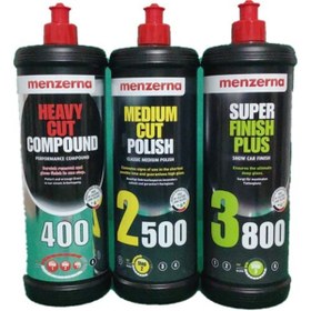 Resim Menzerna 400 & Medium Cut 2500 Super Finish 3800 Set 3 x 1 Litre + UFS EKO 160 MM KEÇE 