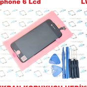 Resim (Tkgz) İphone 6 Lcd Ekran dokunmatik LW (Montaj Seti) SİYAH 