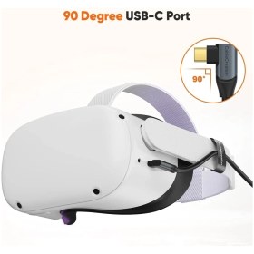 Resim Hype Store 5 Gbps Type-C Vr Data Şarj Kablosu Oculus Quest 2 Için Link Cable 90° Type-C Uç USB 3.2 Kablo 5 Metr 