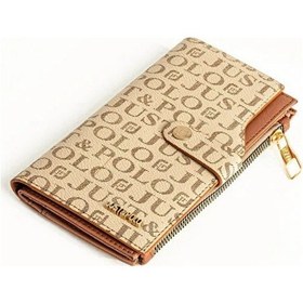 Resim Just Polo Kadın Bol Kartlık Ve Kağıt Para Bölmeli Cüzdan Vizon - Taba 