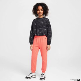 Resim Champion Slim Fleece Jogger Çocuk Turuncu Eşofman Altı 
